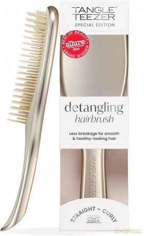 Tangle Teezer Hair brush Ultimate Detangler Straight & Curly Chrome Neo Gold