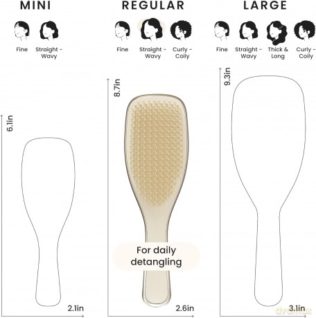 Tangle Teezer Hair brush Ultimate Detangler Straight & Curly Chrome Neo Gold