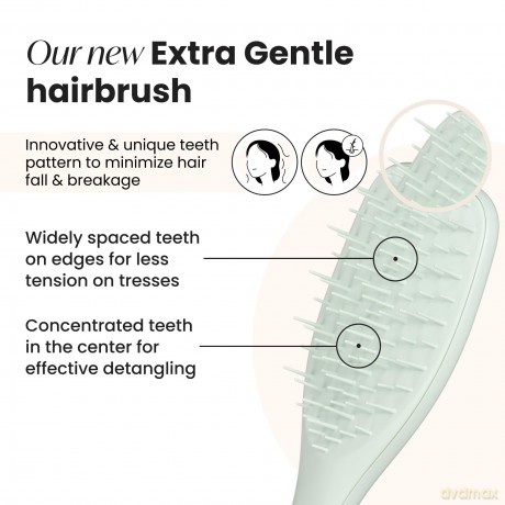 Tangle Teezer Ultimate Detangler Extra Gentle Eucalyptus Green Hair Brush