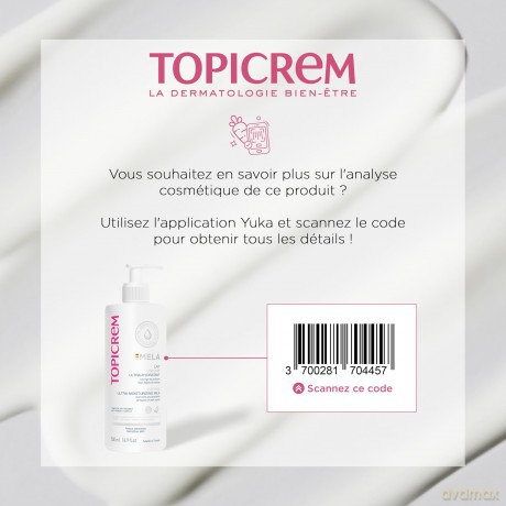 Topicrem Brightening body milk for sensitive skin MELA (Unifying Ultra-Moisturising Milk) - Volume: 500 ml