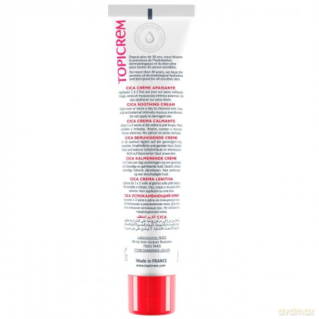 Topicrem CICA (Soothing Cream) Renewing Cream for Irritated Skin - Volume: 40 ml