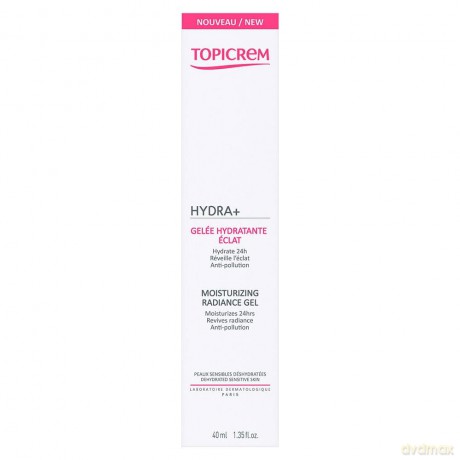 Topicrem Refreshing facial gel HYDRA+ (Moisturizing Radiance Gel) 40 ml