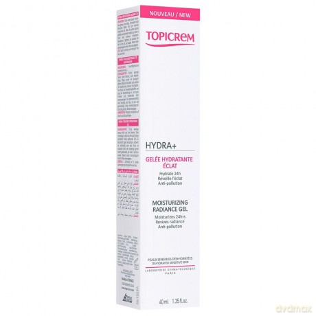 Topicrem Refreshing facial gel HYDRA+ (Moisturizing Radiance Gel) 40 ml