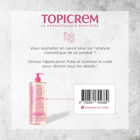 Topicrem Shower gel for sensitive and dry skin Ultra-Moisturizing (Shower Gel) - Volume: 1000 ml