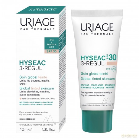 Uriage Tinted cream for problematic skin SPF 30 Hyseac 3-Regul (Global Tinted Skincare) 40 ml