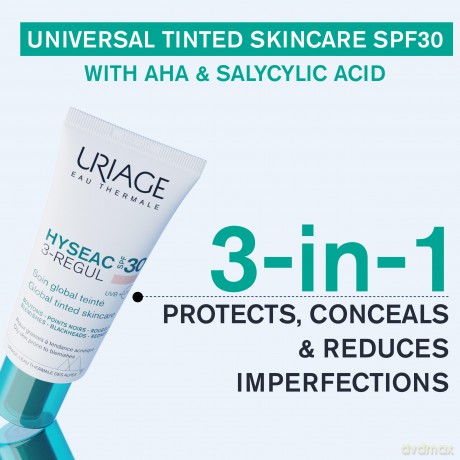 Uriage Tinted cream for problematic skin SPF 30 Hyseac 3-Regul (Global Tinted Skincare) 40 ml