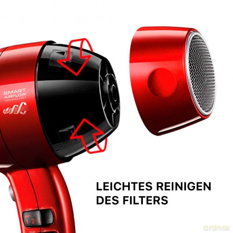 Valera Hair dryer Swiss Silent JET 8500 Metallic Red
