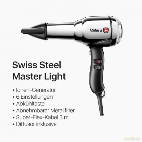 Valera Hair dryer Swiss Steel Master Light Chrome
