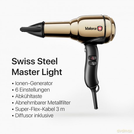 Valera Hair dryer Swiss Steel Master Light Gold