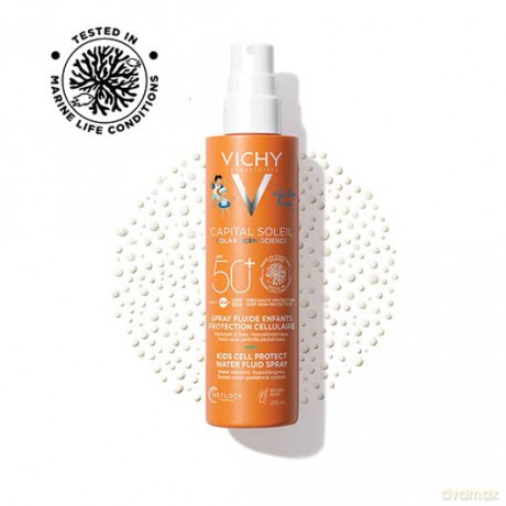 Vichy Capital Soleil Children´s Sunscreen SPF 50+ (Kids Cell Protect Water Fluid Spray) 200 ml