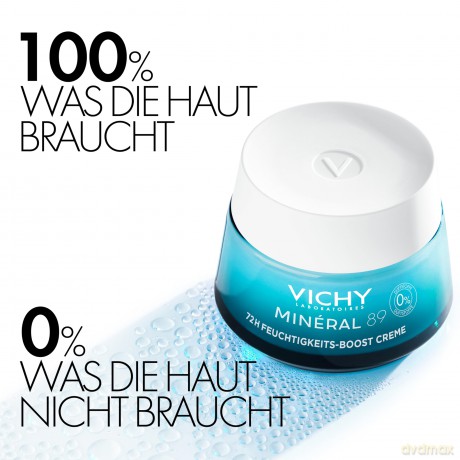 Vichy Cream for increasing skin hydration Mineral 89 (100 H Moisture Boosting Cream) 50 ml
