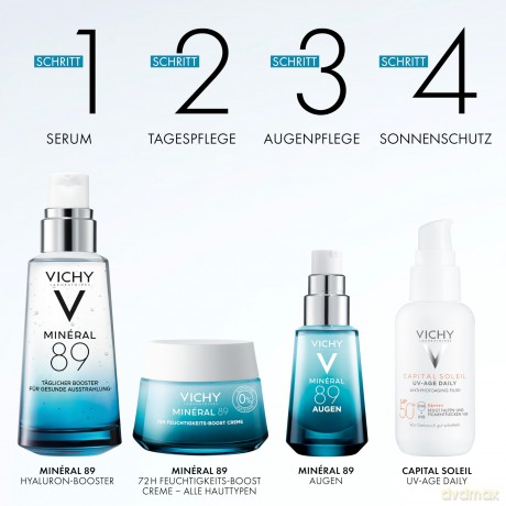 Vichy Cream for increasing skin hydration Mineral 89 (100 H Moisture Boosting Cream) 50 ml