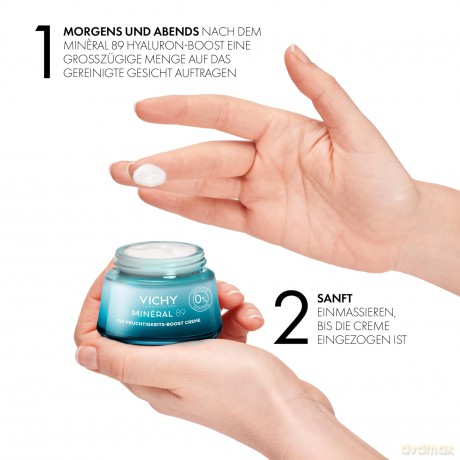Vichy Cream for increasing skin hydration Mineral 89 (100 H Moisture Boosting Cream) 50 ml