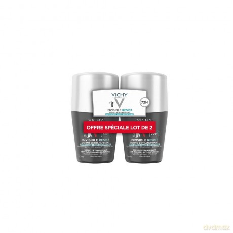 Vichy Homme Invisible Resist 72H ball deperspirant set (Dermo Detranspirant) 2 x 50 ml