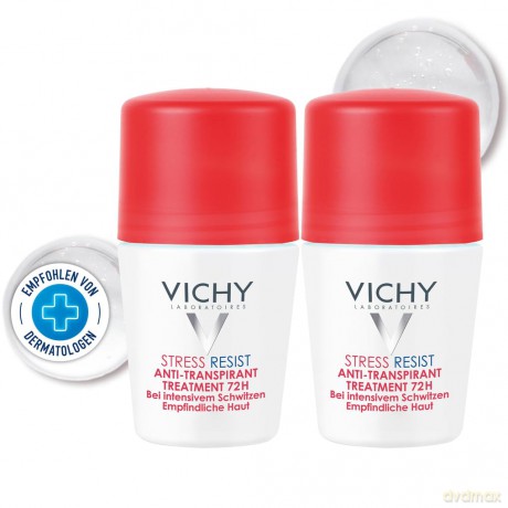Vichy Set of antiperspirant roll-ons against excessive sweating 2 x 50 ml