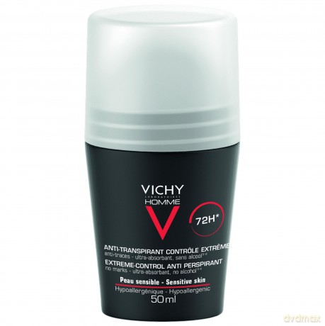 Vichy Set of deodorant balls for sensitive skin Homme 72H (Deodorant Anti-Transpirant) 2 x 50 ml