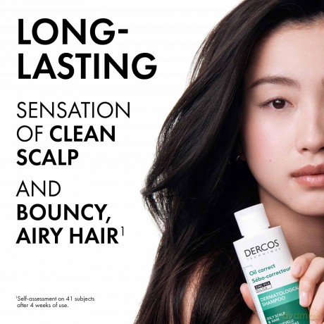 Vichy Shampoo for oily hair Dercos Oil Correct (Dermatological Shampoo) - Volume: 200 ml