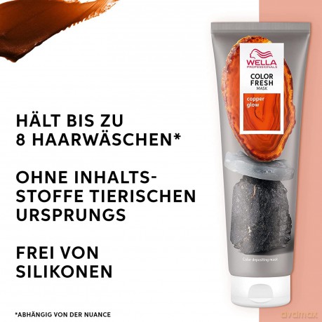 Wella Professionals Hair toning mask Color Fresh (Color Depositing Mask) 500 ml - Volume: Copper Glow