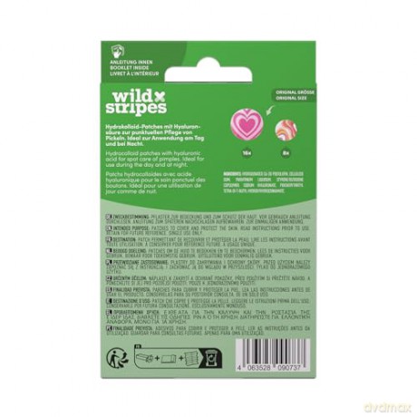 Wild Stripes Groovy Protect Hydrocolloid Acne Patches with Hyaluronic Acid (Anti-Pimple Patches) 24 pcs