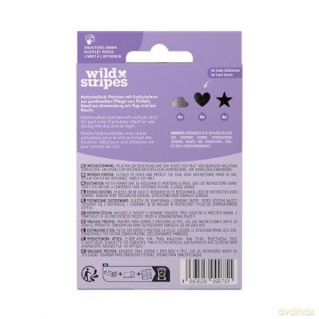 Wild Stripes Hydrocolloid Acne Patches with Salicylic Acid Holo Clear (Anti-Pimple Patches) 24 pcs