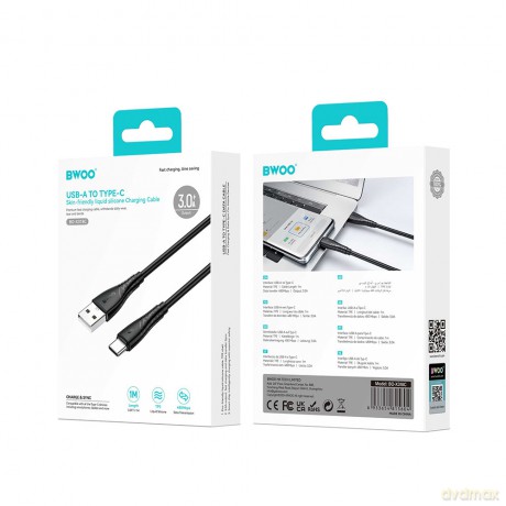 BWOO kabel 27W USB - USB-C BO-X318C 1m czarny