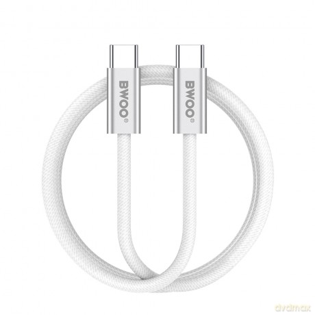 BWOO kabel pleciony 240W USB-C - USB-C BO-X317C-C 1m biały
