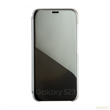 Etui Fold Mirror View do Samsung Galaxy S23 srebrne