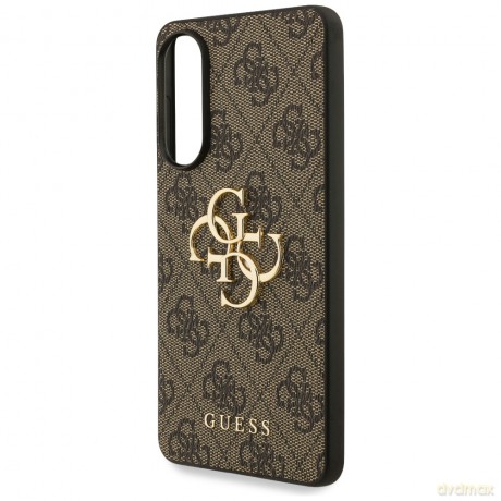 Guess nakładka do Samsung Galaxy S25 Edge GUESS HC 4G PU big logo brązowa