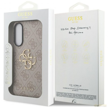 Guess nakładka do Samsung Galaxy S25 Edge GUESS HC 4G PU big logo różowa