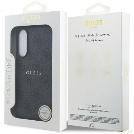 Guess nakładka do Samsung Galaxy S25 Edge HC MAGSAFE PU 4G RING CLASSIC LOGO czarna