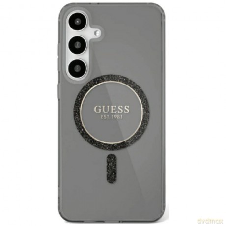 Guess nakładka HC Magnetic IML Glitter Circle do Samsung Galaxy S25 Ultra czarna