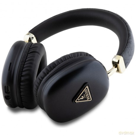 Guess słuchawki nauszne bezprzewodowe BT 4G GOLD TRIANGLE LOGO czarne