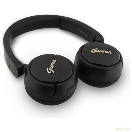 Guess słuchawki nauszne bezprzewodowe BT SCRIPT METAL LOGO czarne