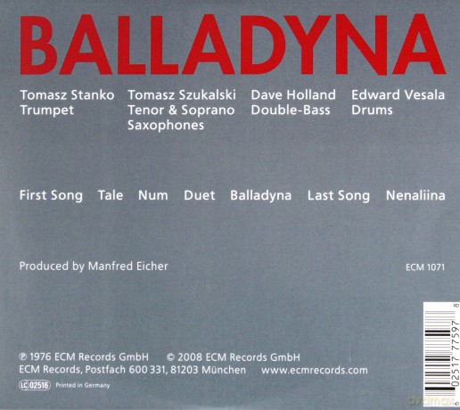 Tomasz Stańko: Balladyna (Touchstones) (ecopack) [CD]
