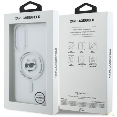 Karl Lagerfeld nakładka do Samsung Galaxy S25 Edge HC MAGSAFE IML METAL CHOUPETTE HEAD biała