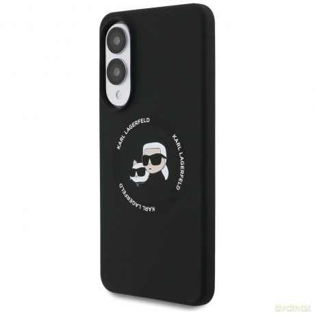 Karl Lagerfeld nakładka do Samsung Galaxy S25 Edge MAGNETIC SILICONE DOUBLE HEADS czarna
