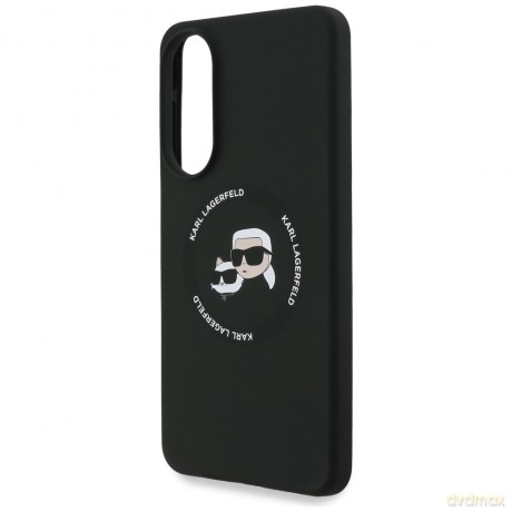 Karl Lagerfeld nakładka do Samsung Galaxy S25 Edge MAGNETIC SILICONE DOUBLE HEADS czarna