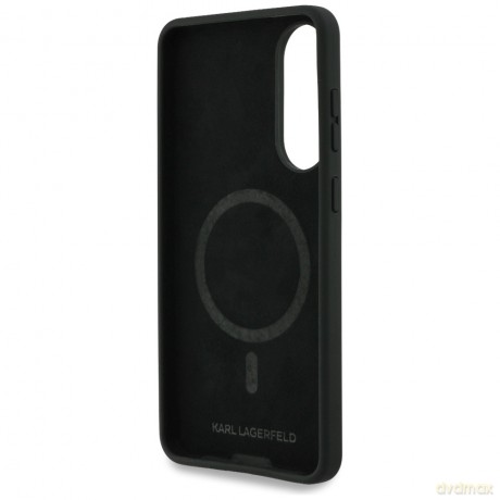 Karl Lagerfeld nakładka do Samsung Galaxy S25 Edge MAGNETIC SILICONE DOUBLE HEADS czarna