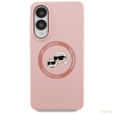 Karl Lagerfeld nakładka do Samsung Galaxy S25 Edge MAGNETIC SILICONE DOUBLE HEADS różowa