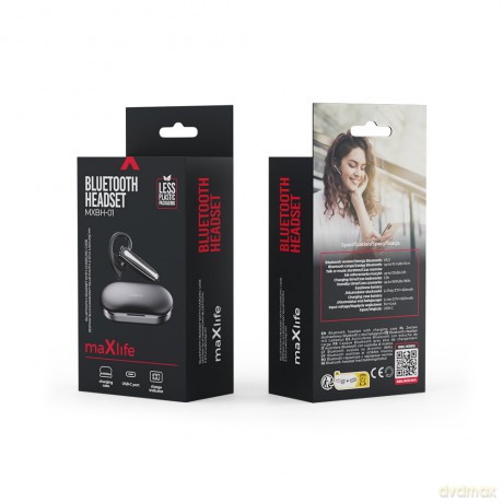 Maxlife zestaw słuchawkowy Bluetooth MXBH-01 z etui ładującym