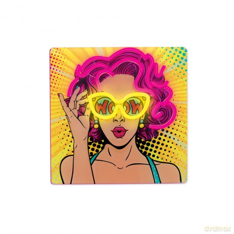 Neon ART LED POWER WOMAN żółto fioletowy FLA02 Forever Light