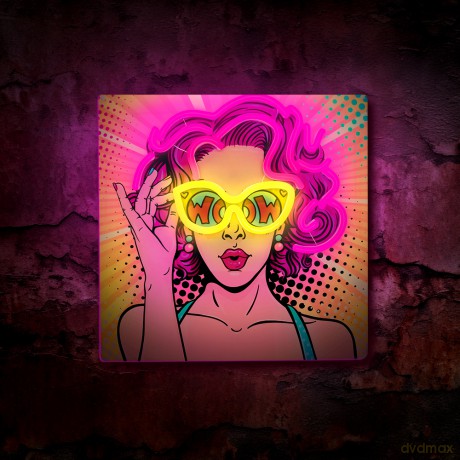 Neon ART LED POWER WOMAN żółto fioletowy FLA02 Forever Light