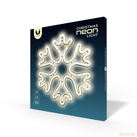 Neon LED CHRISTMAS PŁATEK ŚNIEGU biały FLNE20 Forever Light