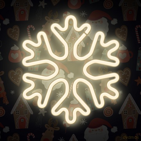 Neon LED CHRISTMAS PŁATEK ŚNIEGU biały FLNE20 Forever Light