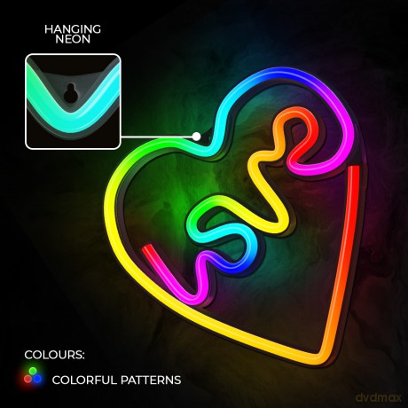 Neon LED RGB LOVE W SERCU FLRN02 + pilot Forever Light