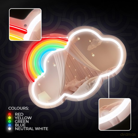 Neon MIRROR LED CHMURKA multikolor FMNE05 Forever Light