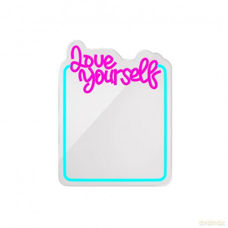 Neon MIRROR LED LOVE YOURSELF błękit róż FMNE01 Forever Light