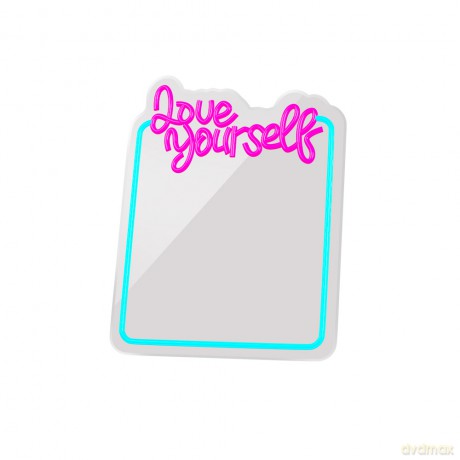Neon MIRROR LED LOVE YOURSELF błękit róż FMNE01 Forever Light