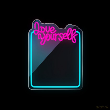Neon MIRROR LED LOVE YOURSELF błękit róż FMNE01 Forever Light