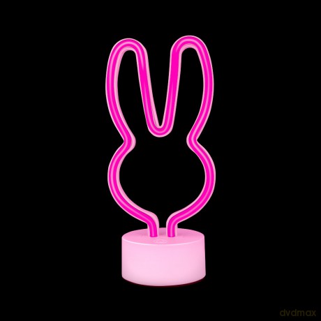 Neon na podstawce LED KRÓLICZEK różowy USB-C FSC-10 Forever Light